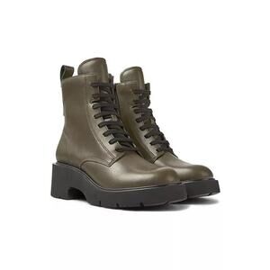 Camper Milah Green Leather Lace-Up Platform Heeled Boots Women’s Size 40